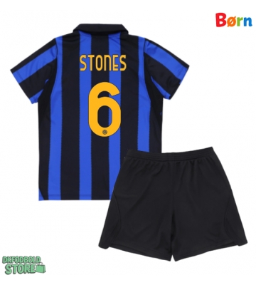 Inter Milan John Stones #6 Replika Babytøj Hjemmebanesæt Børn 2026-27 Kortærmet (+ Korte bukser)